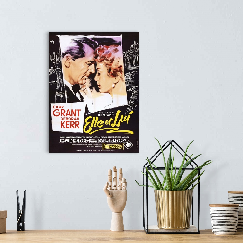 A bohemian room featuring An Affair To Remember, (aka Elle Et Lui), French Poster Art, From Left: Cary Grant, Deborah Kerr,...