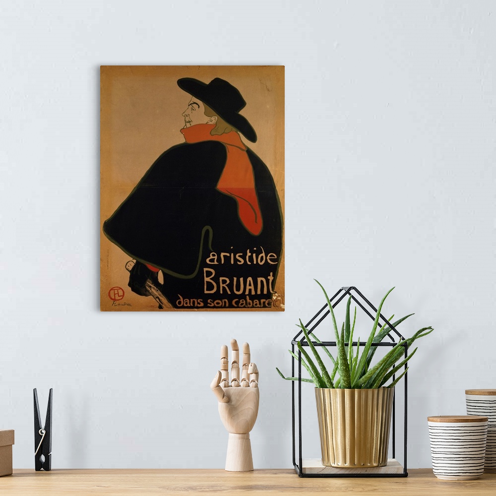 A bohemian room featuring Henri de Toulouse Lautrec, French School. Poster. 'Aristide Bruant dans son cabaret'. Paris, muse...
