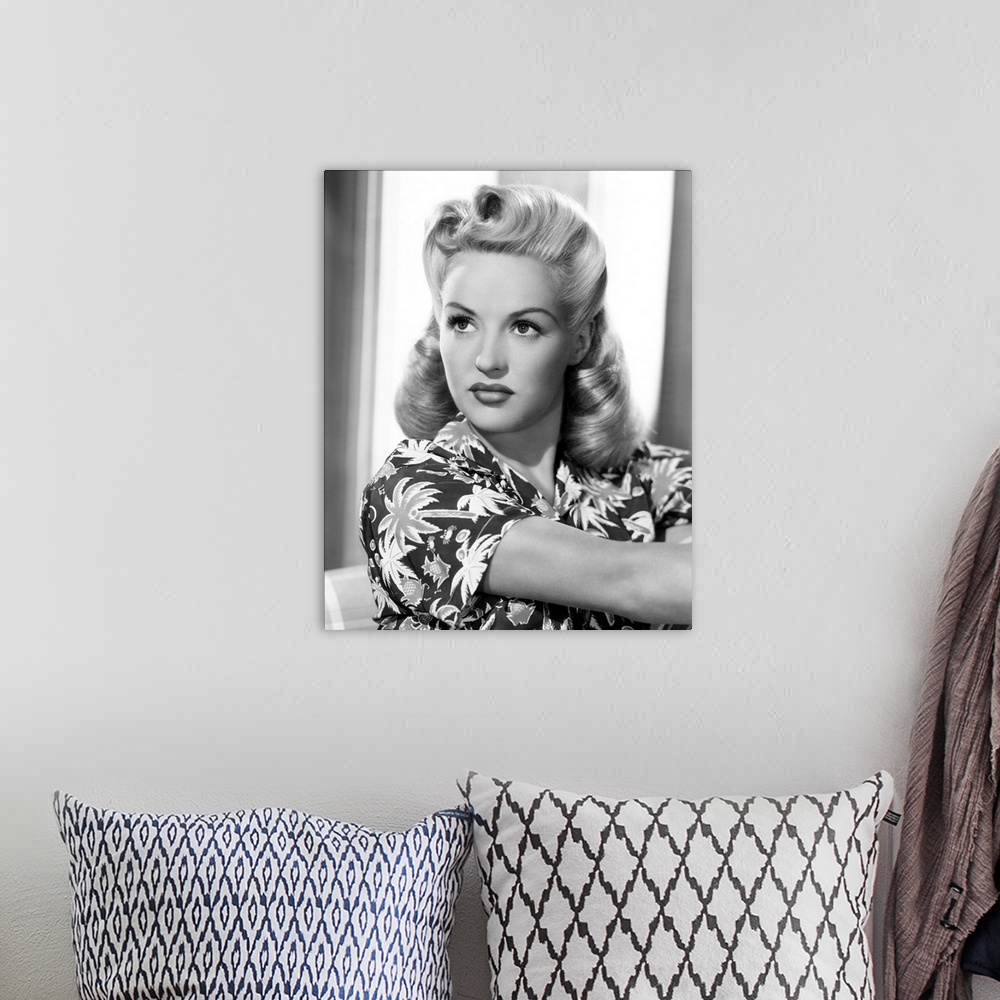A bohemian room featuring Betty Grable