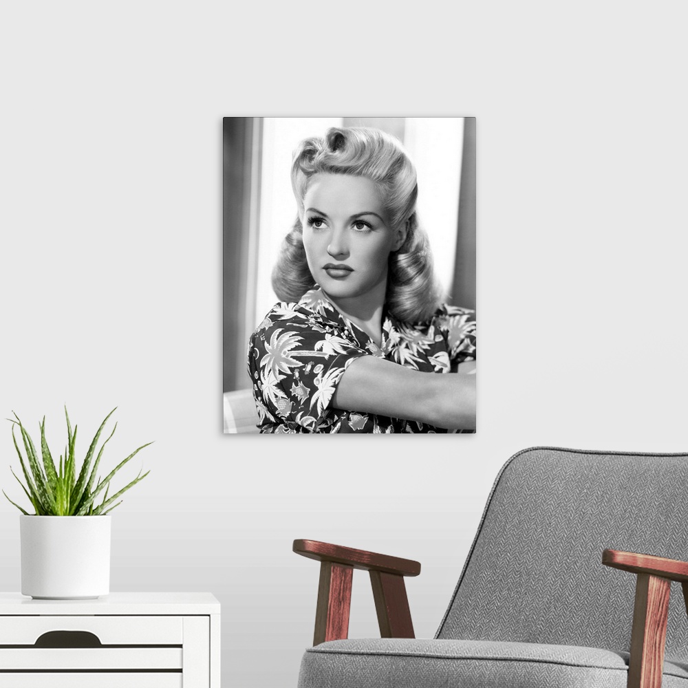 A modern room featuring Betty Grable