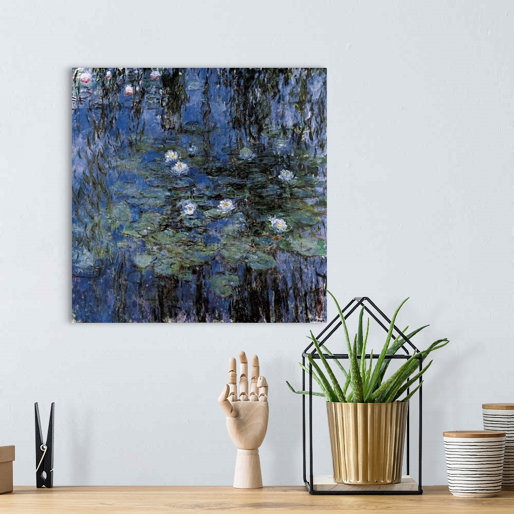A bohemian room featuring Blue Waterlilies