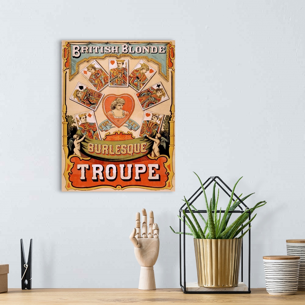 A bohemian room featuring British Blondes Burlesque Troupe - Vintage Poster