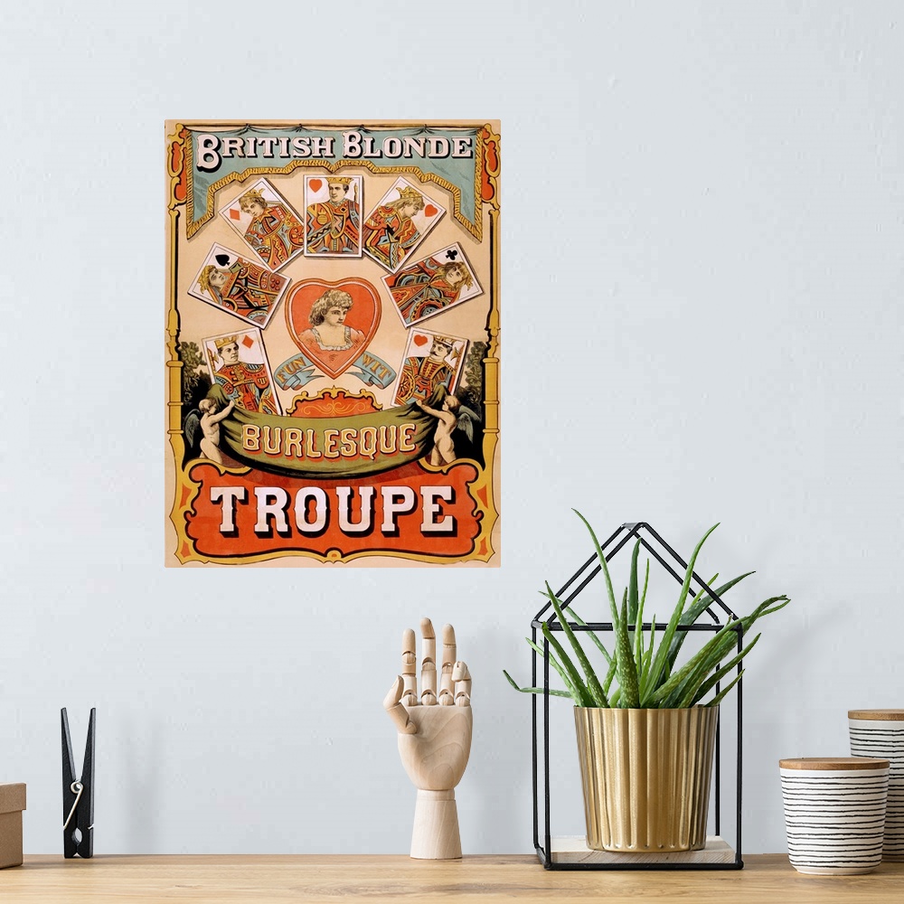 A bohemian room featuring British Blondes Burlesque Troupe - Vintage Poster