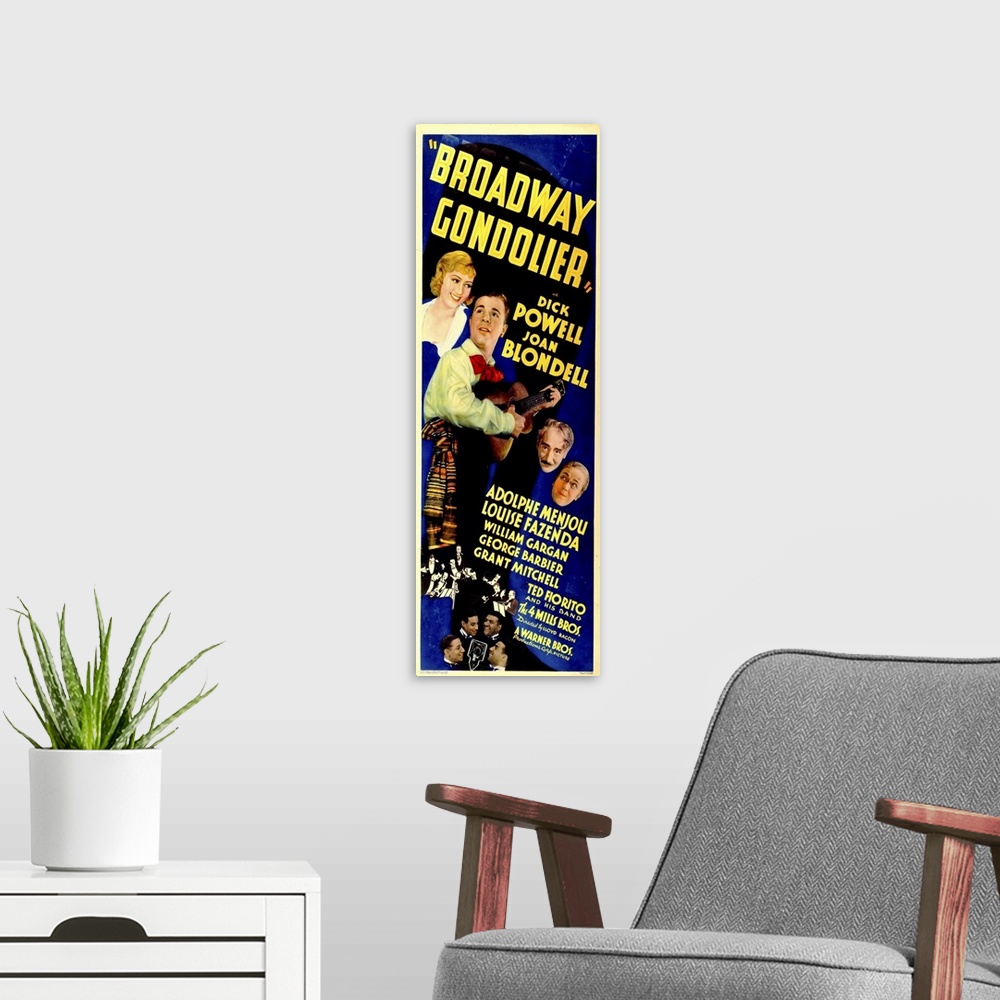 A modern room featuring Broadway Gondolier - Vintage Movie Poster