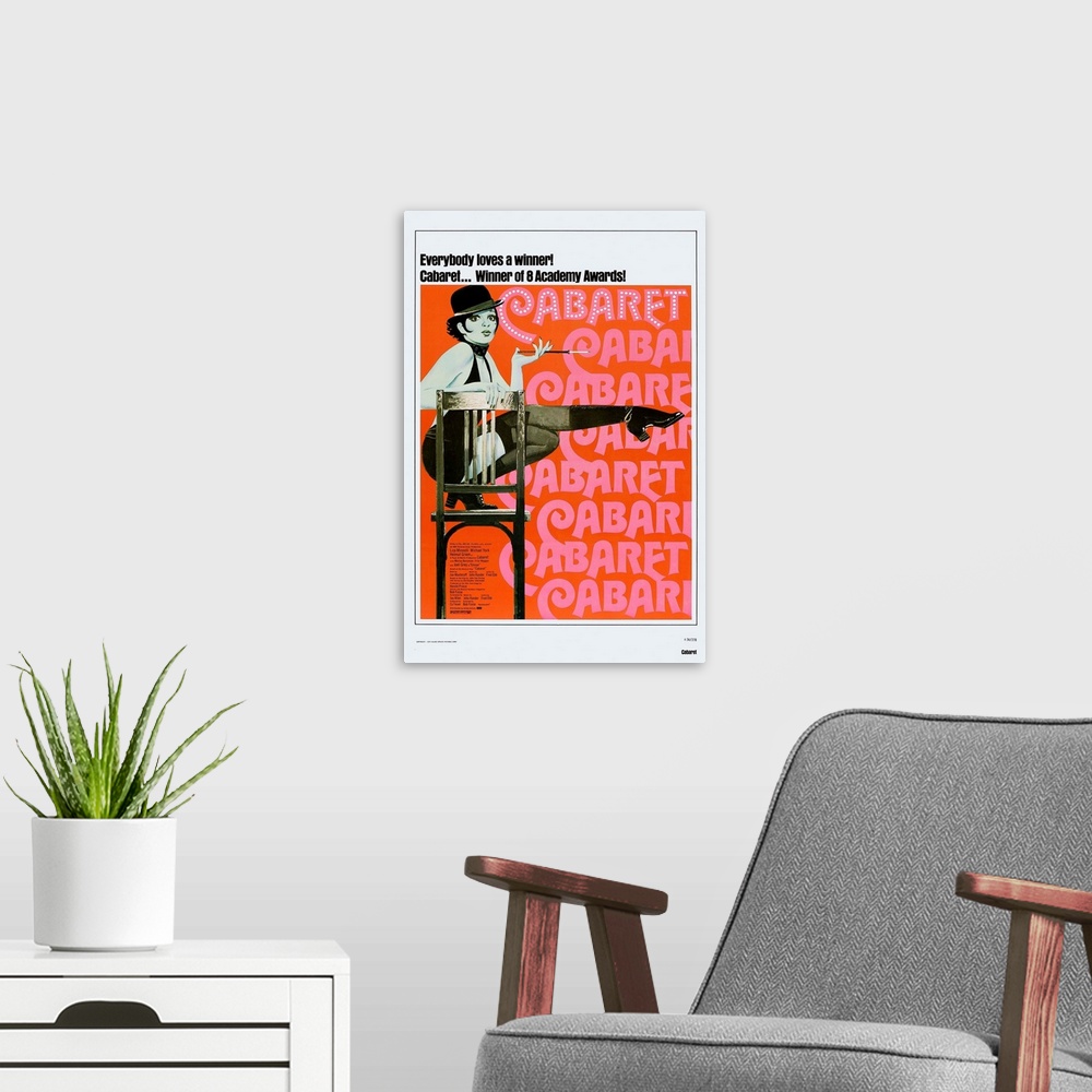 A modern room featuring Cabaret - Vintage Movie Poster