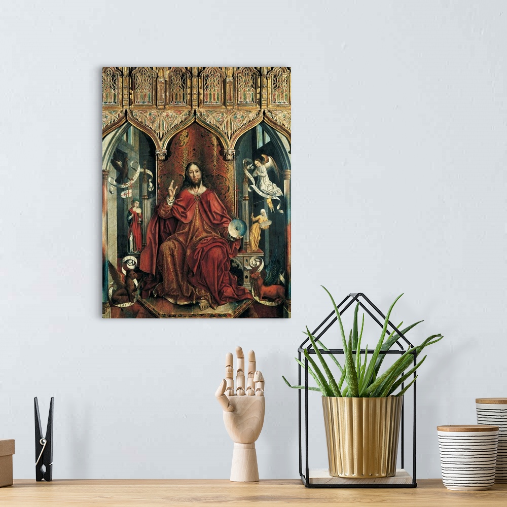 A bohemian room featuring Christ Giving His Blessing