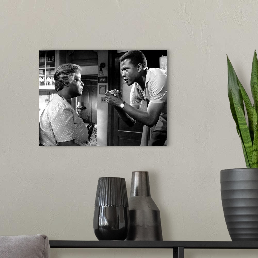 A modern room featuring Claudia McNeil, Sidney Poitier, A Raisin In The Sun