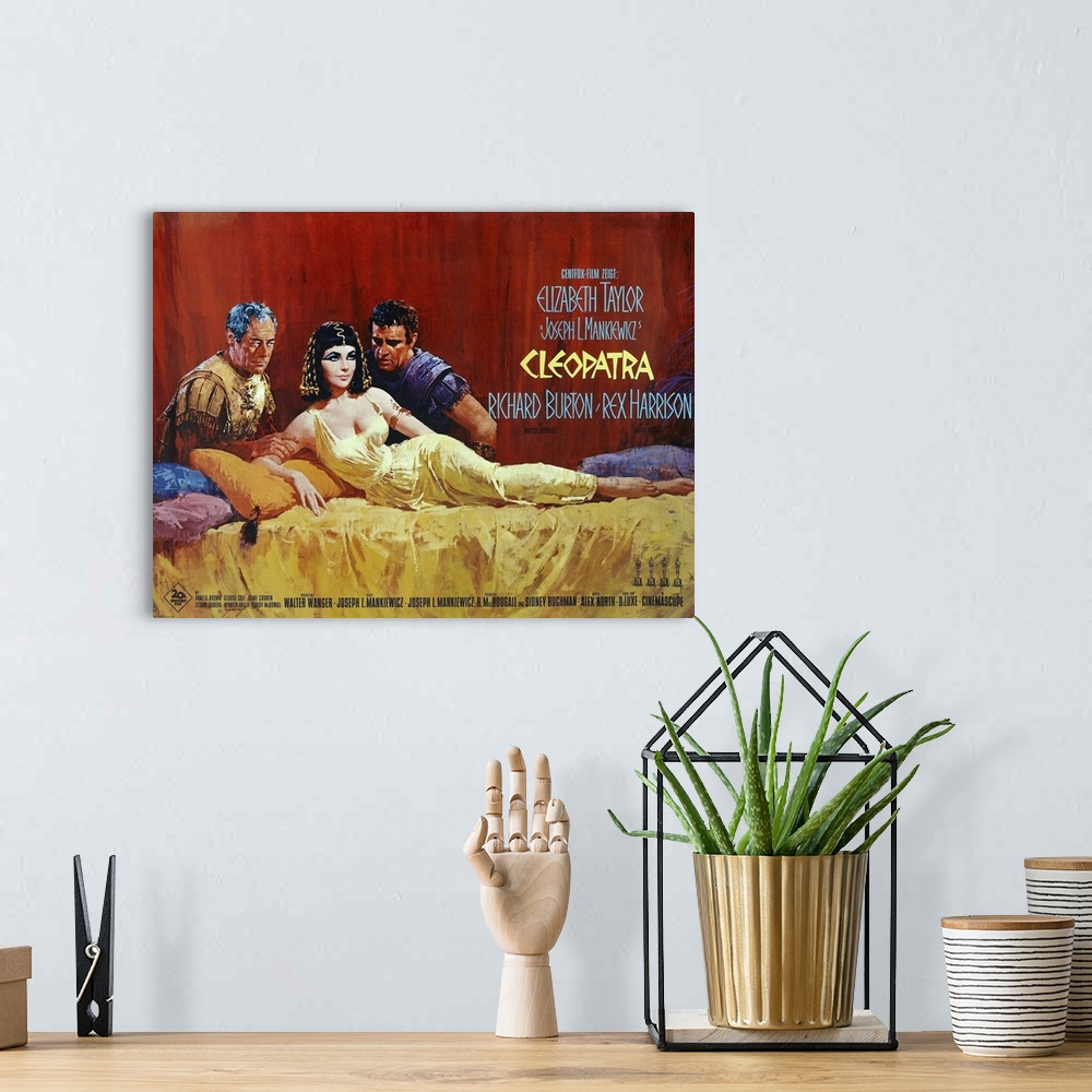 A bohemian room featuring Cleopatra - Vintage Movie Poster (German)
