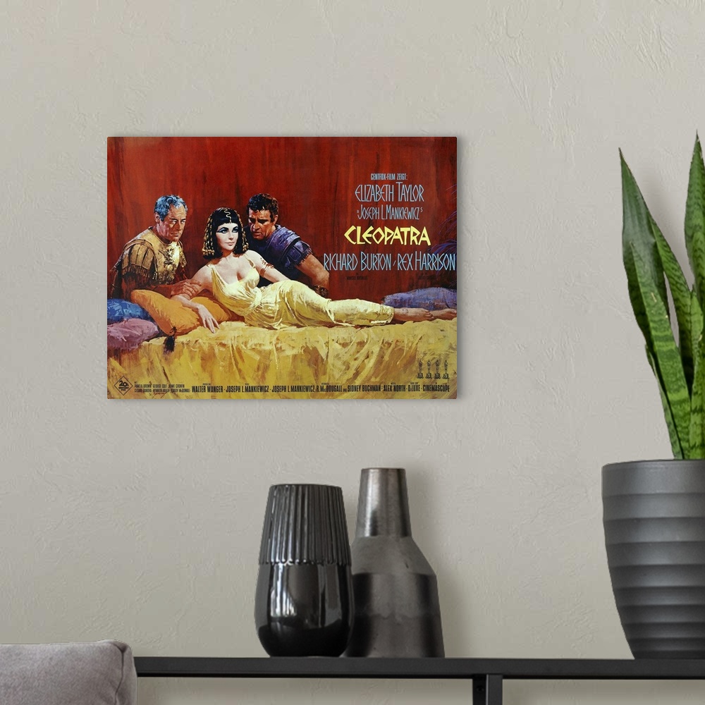 A modern room featuring Cleopatra - Vintage Movie Poster (German)