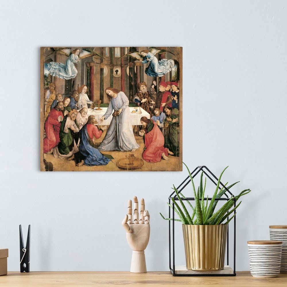 A bohemian room featuring Communion of the Apostles, by Joost Van Wassenhove known as Giusto di Gand, 1473 - 1474 about, 15...