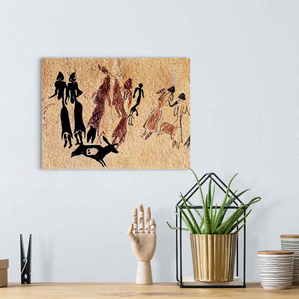A bohemian room featuring Dance, Mesolithic cave art