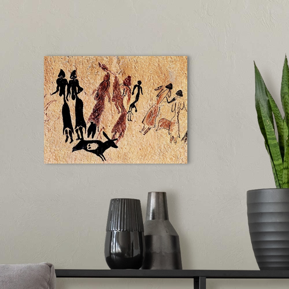 A modern room featuring Dance, Mesolithic cave art