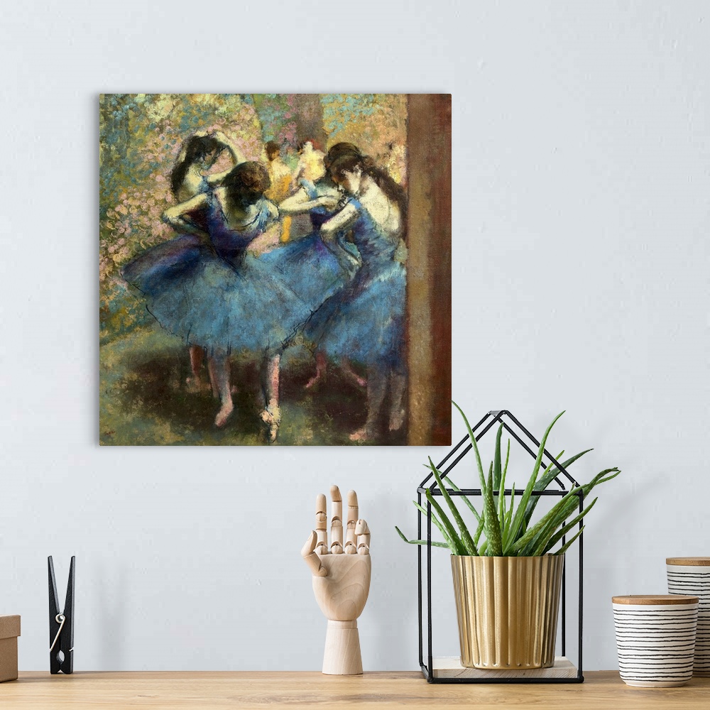 A bohemian room featuring DEGAS, Edgar (1834-1917). Dancers in blue. 1893. There is another version in the Metropolitan Mus...