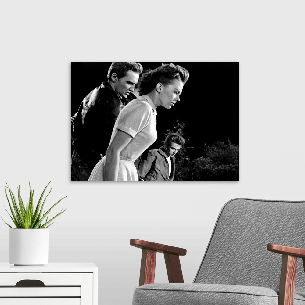 A modern room featuring Dennis Hopper, Natalie Wood, James Dean, Rebel Without A Cause