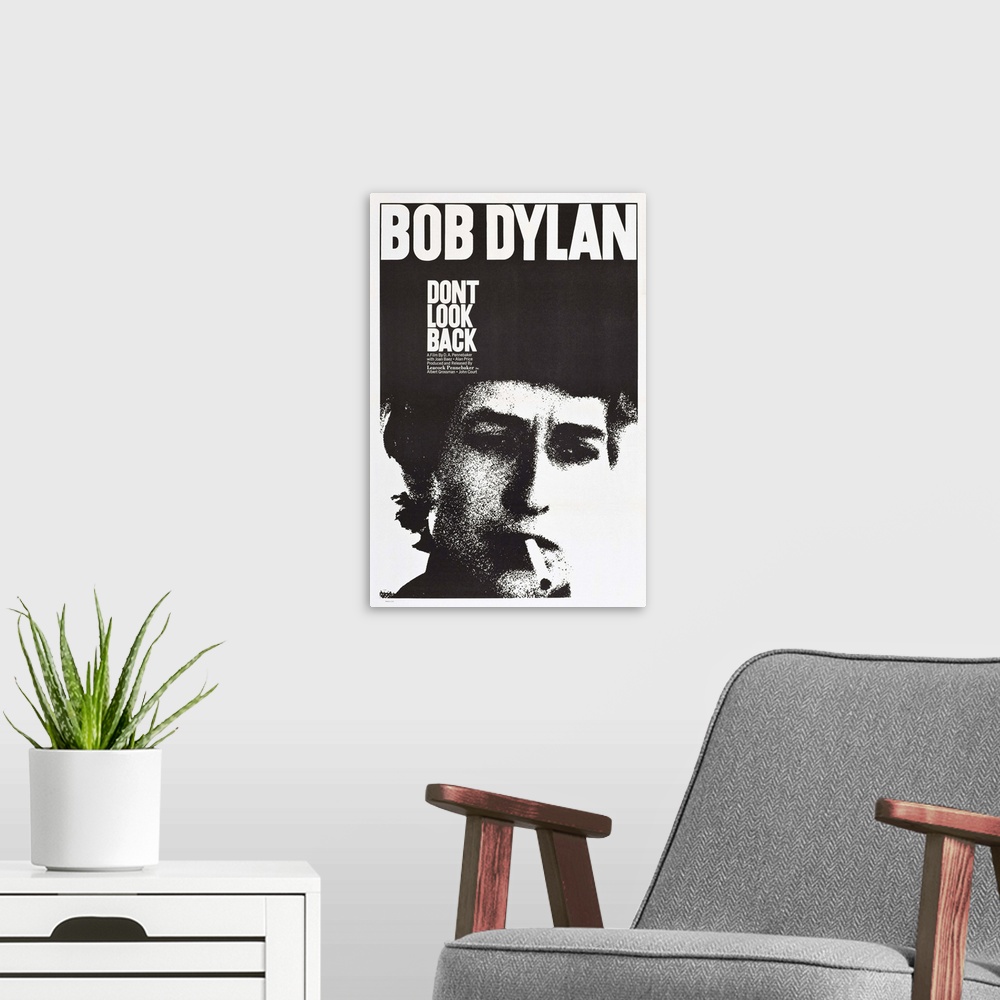 A modern room featuring Don't Look Back - Vintage Movie Poster