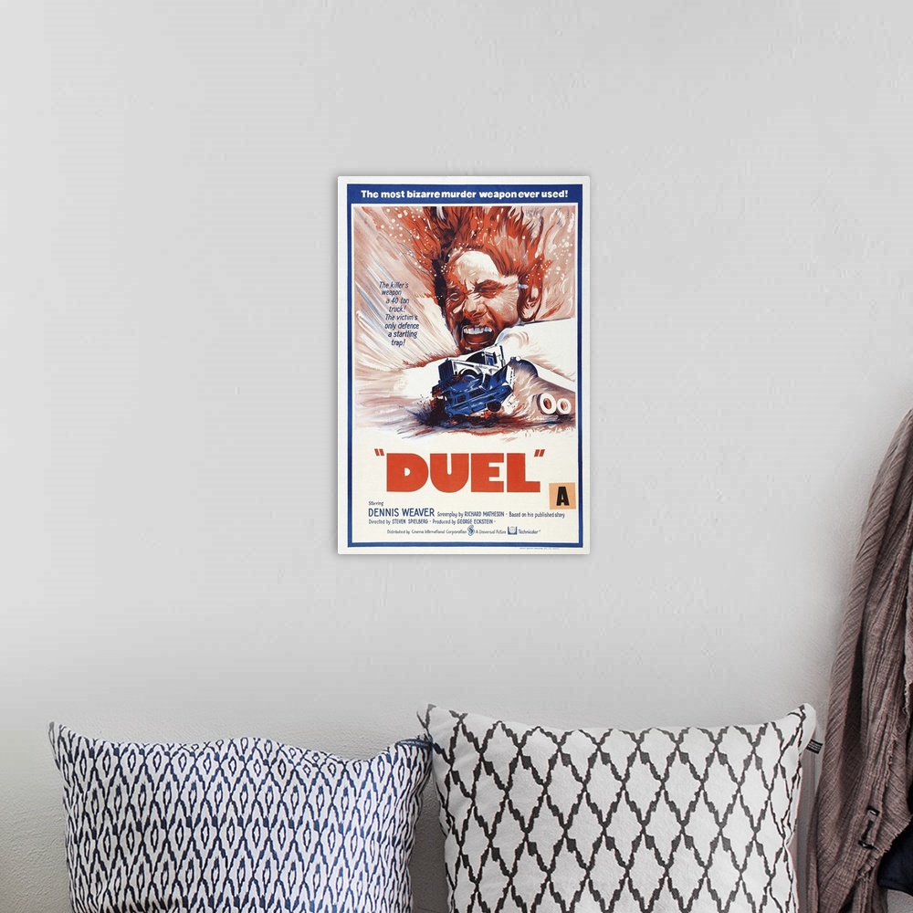 A bohemian room featuring Duel - Movie Poster (New Zealand)