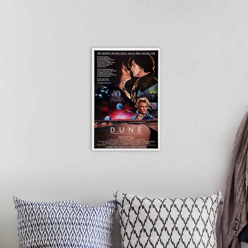 A bohemian room featuring Dune - Movie Poster