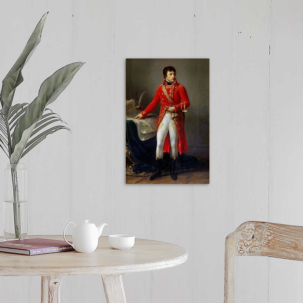 A farmhouse room featuring Full length Portrait of Napoleon Bonaparte as First Consul, 1802, by Antoine Jean Gros, French Sc...