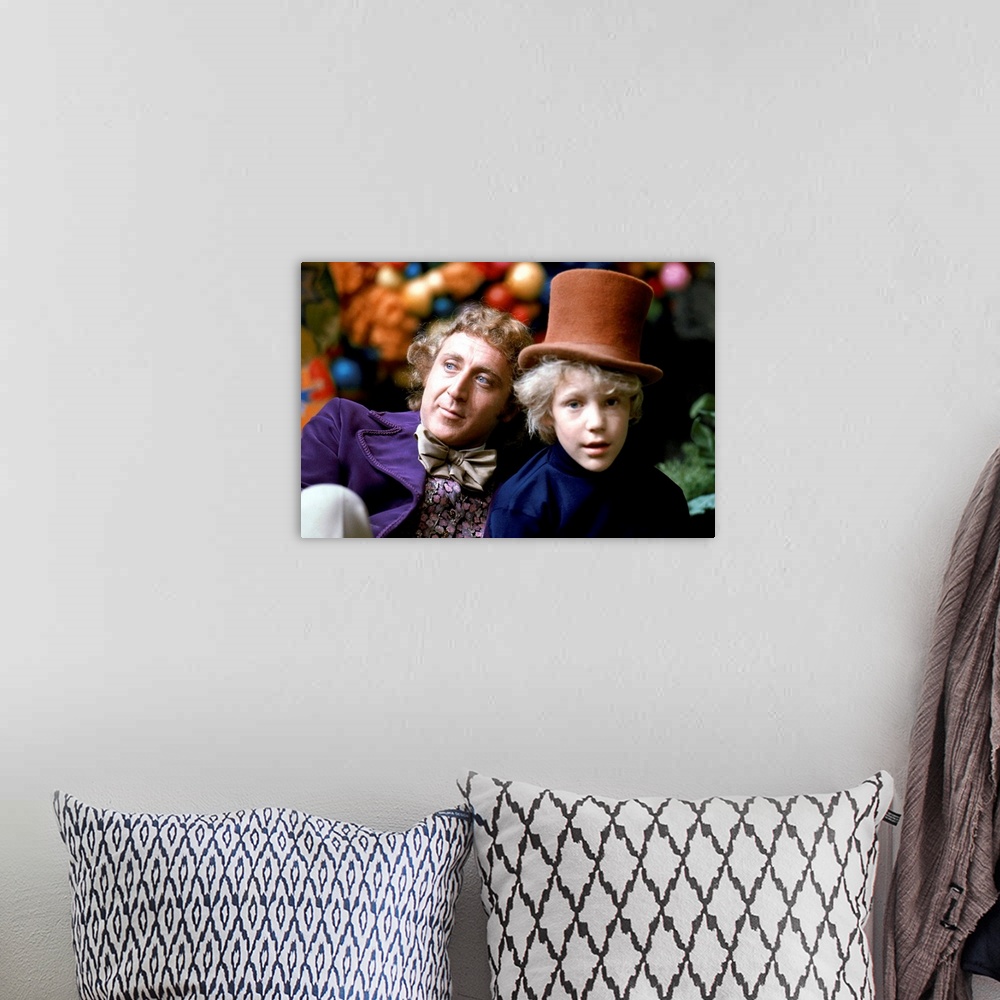 A bohemian room featuring Gene Wilder and Peter Ostrum in Willy Wonka And The Chocolate Factory - Movie Still
