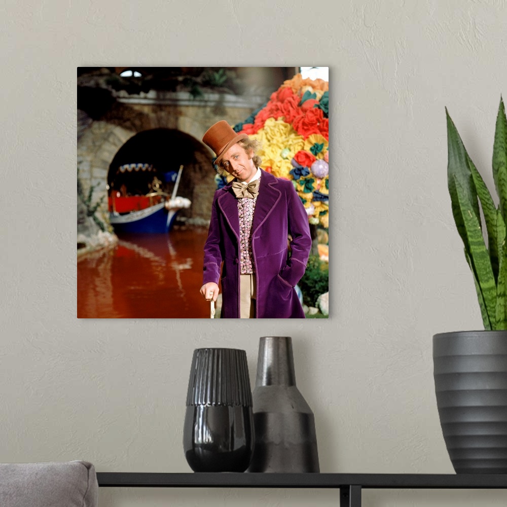 A modern room featuring Gene Wilder in Willy Wonka And The Chocolate Factory - Movie Still