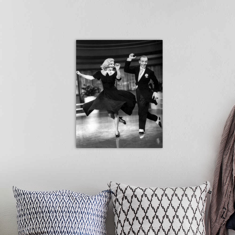 A bohemian room featuring Ginger Rogers, Fred Astaire, Swing Time
