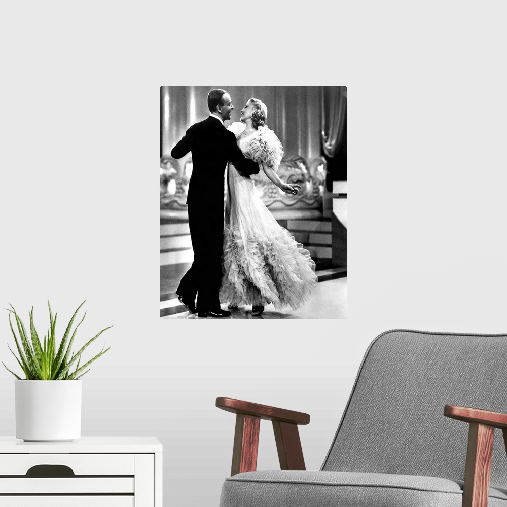 A modern room featuring Ginger Rogers, Fred Astaire, Swing Time