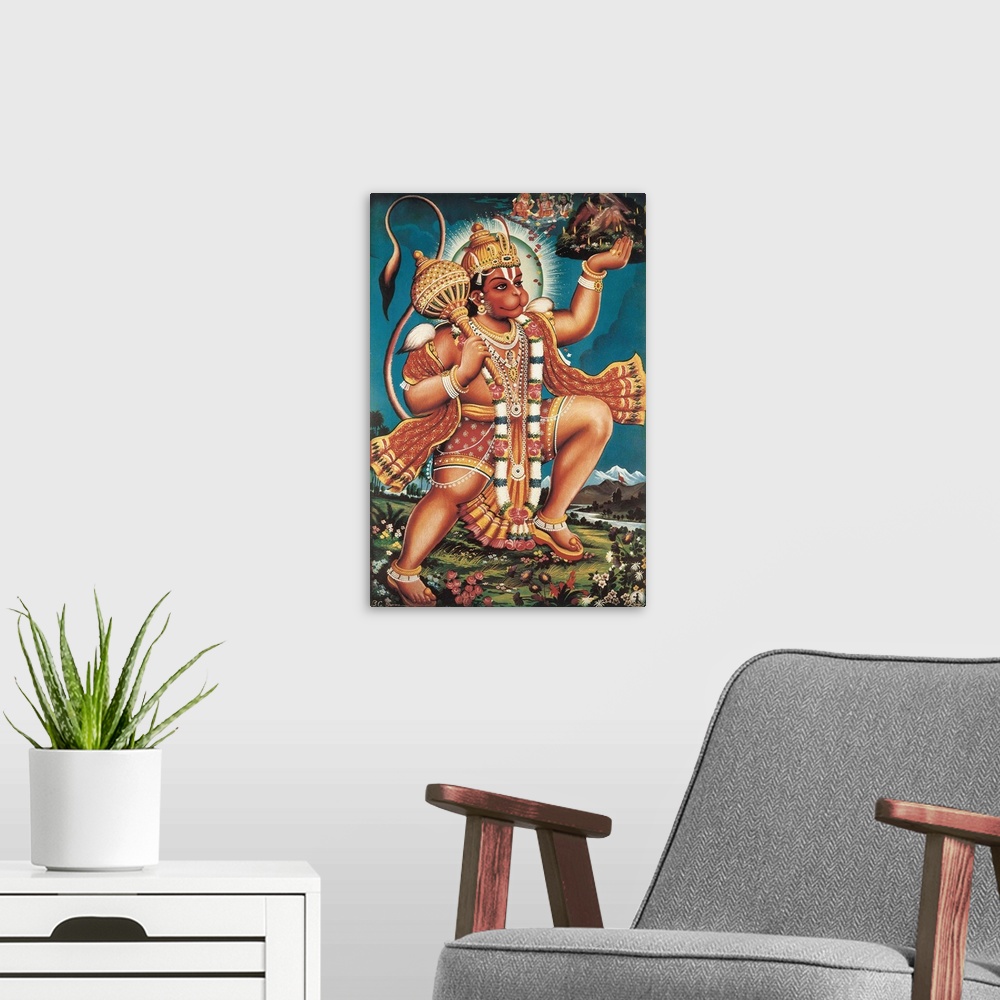 A modern room featuring God Hanuman. Hindu art. .. AISA/Everett Collection