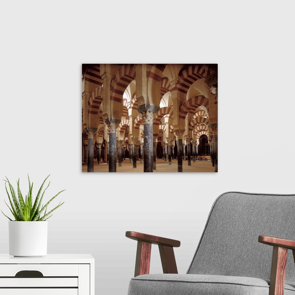 A modern room featuring Great Mosque of Cordoba. 8th-9th c. Spain