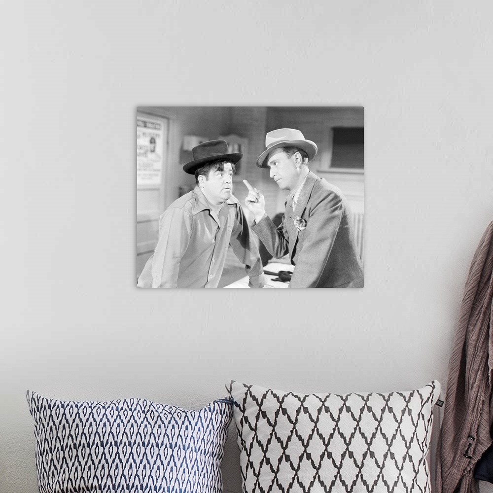 A bohemian room featuring Here Come The Co-Eds, From Left: Lou Costello, Bud Abbott, 1945.