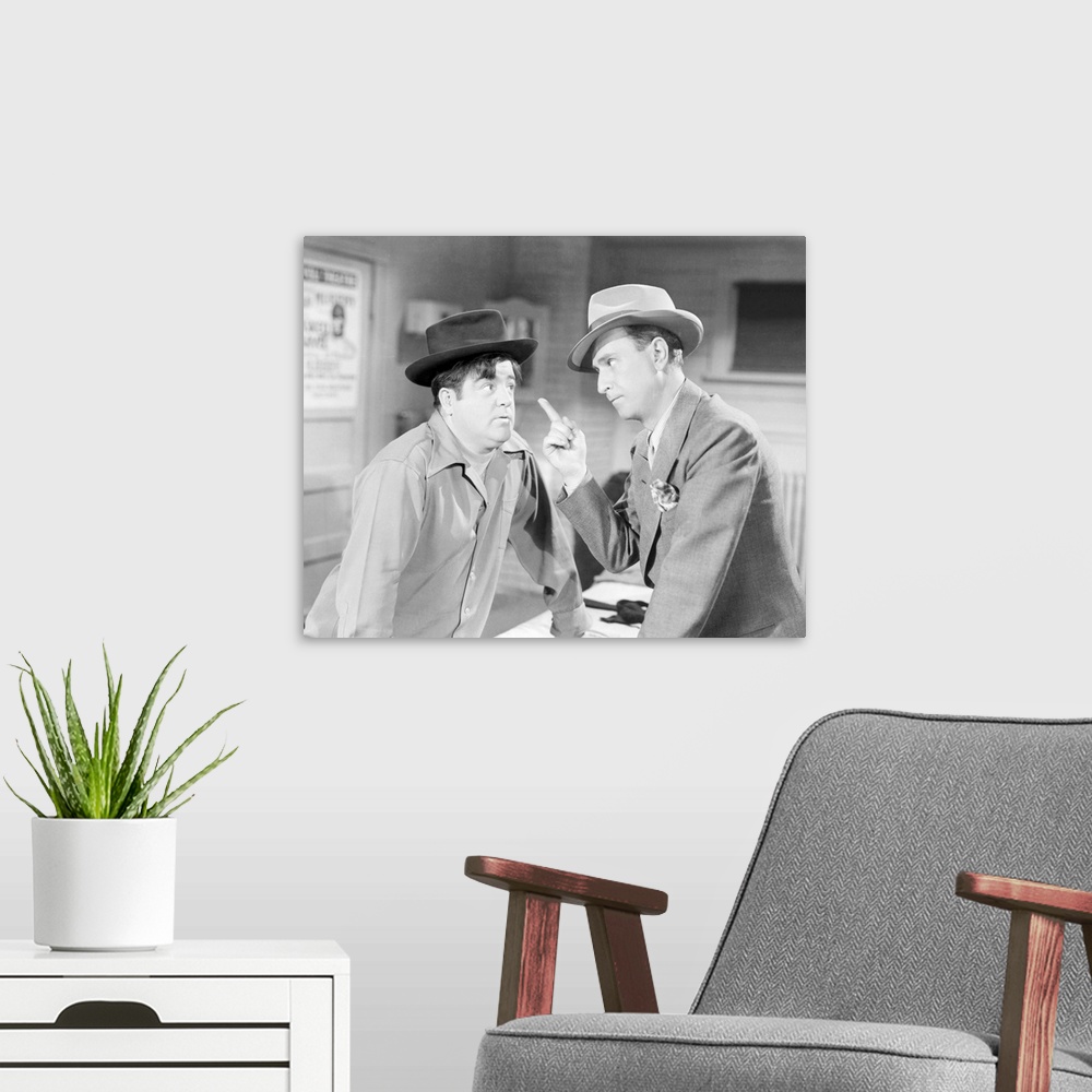 A modern room featuring Here Come The Co-Eds, From Left: Lou Costello, Bud Abbott, 1945.