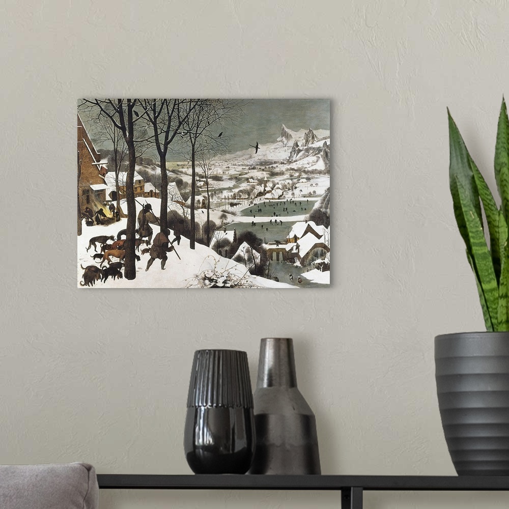 A modern room featuring Hunters in the Snow