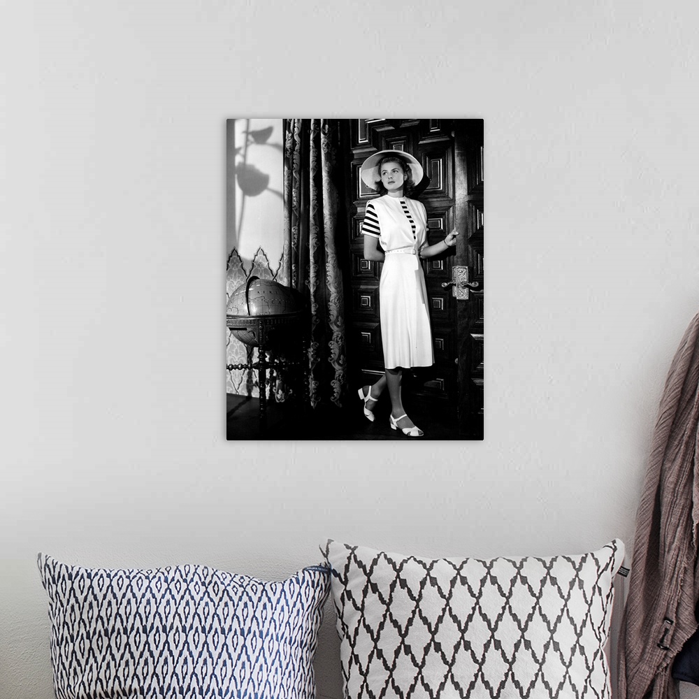 A bohemian room featuring Ingrid Bergman in Casablanca - Vintage Publicity Photo