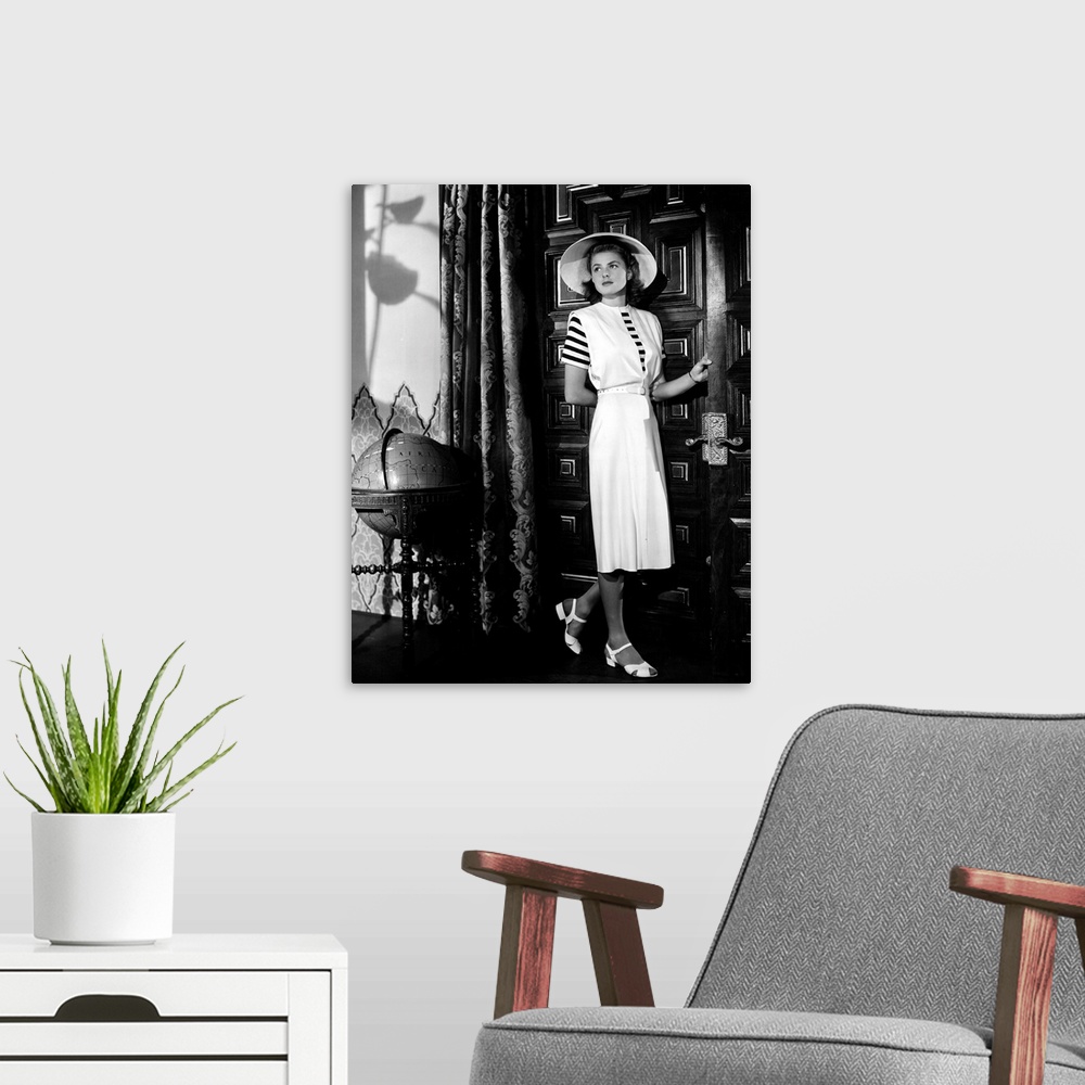 A modern room featuring Ingrid Bergman in Casablanca - Vintage Publicity Photo