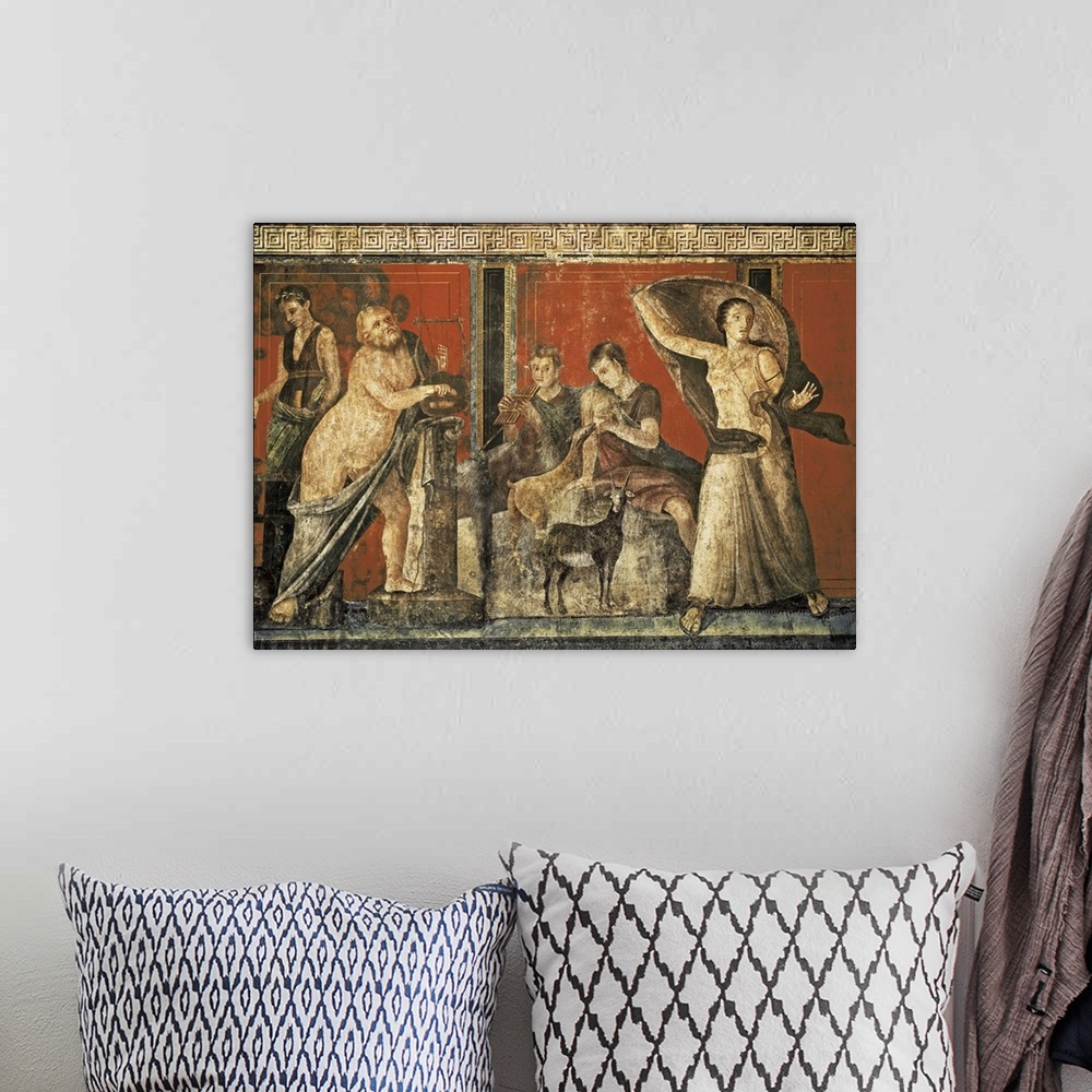A bohemian room featuring Initiation into the mysterious Dionysion cult, Roman art