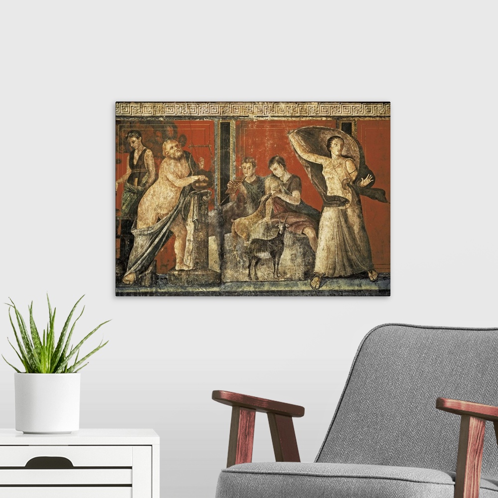 A modern room featuring Initiation into the mysterious Dionysion cult, Roman art
