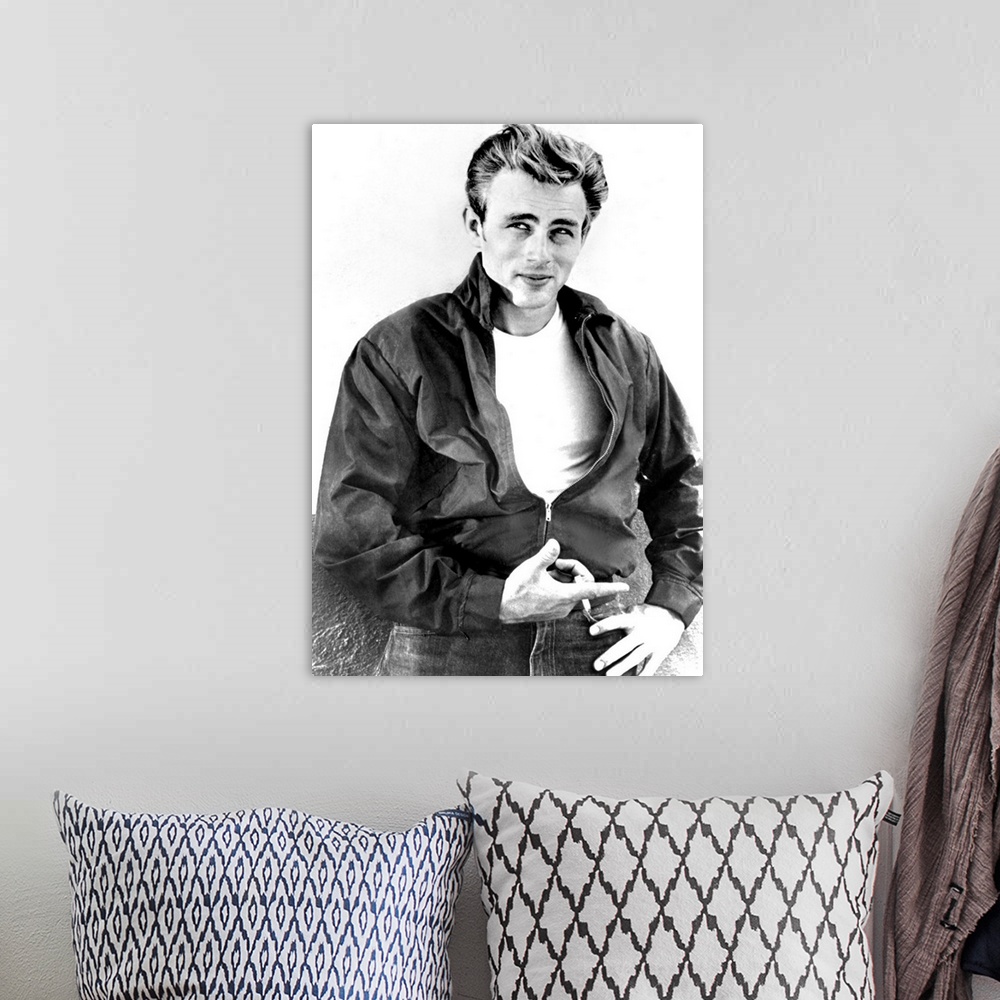 A bohemian room featuring James Dean in Rebel Without A Cause - Vintage Publicity Photo