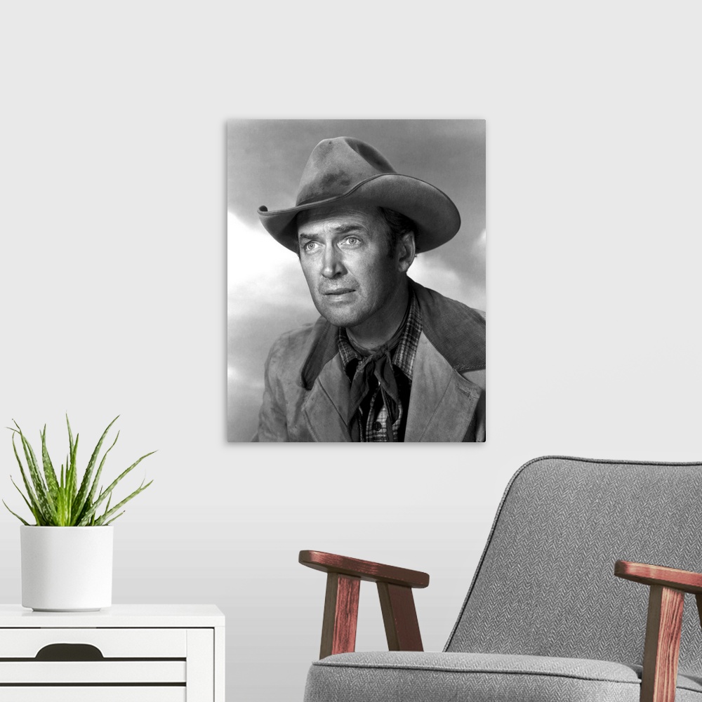 A modern room featuring James Stewart in The Far Country - Vintage Publicity Photo
