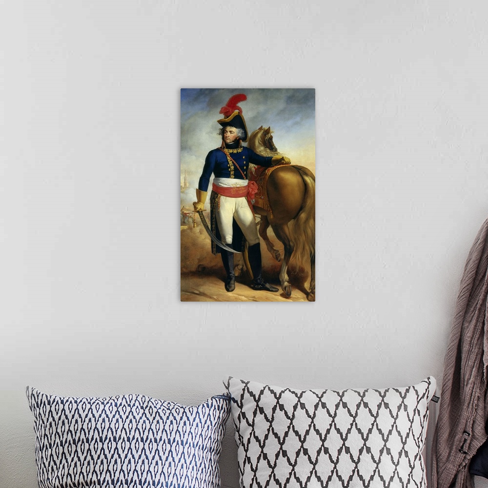 A bohemian room featuring Antoine Ansiaux, French School. Portrait of Jean-Baptiste Kleber, General of the Eastern Army. 18...