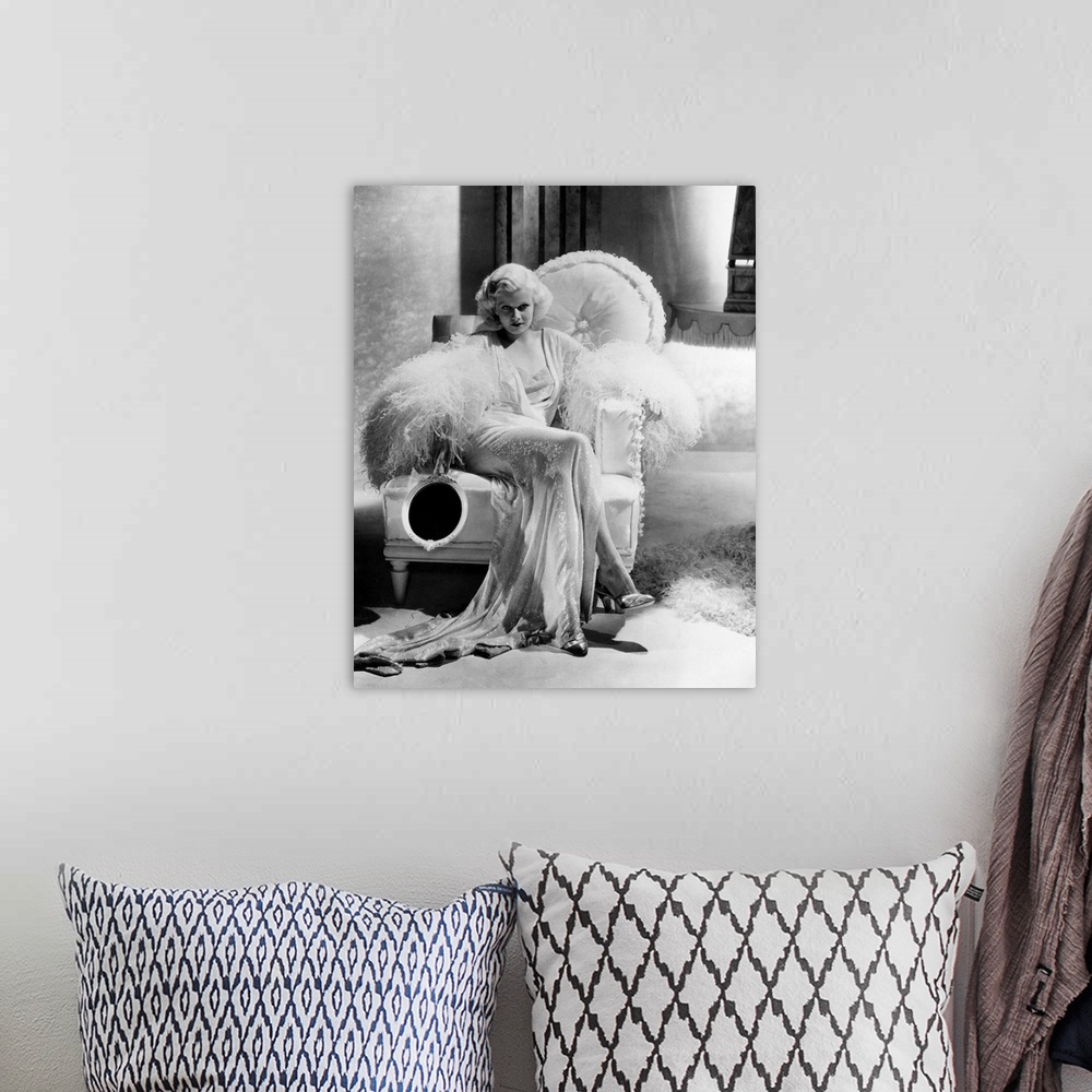A bohemian room featuring Jean Harlow in Dinner At Eight - Vintage Publicity Photo