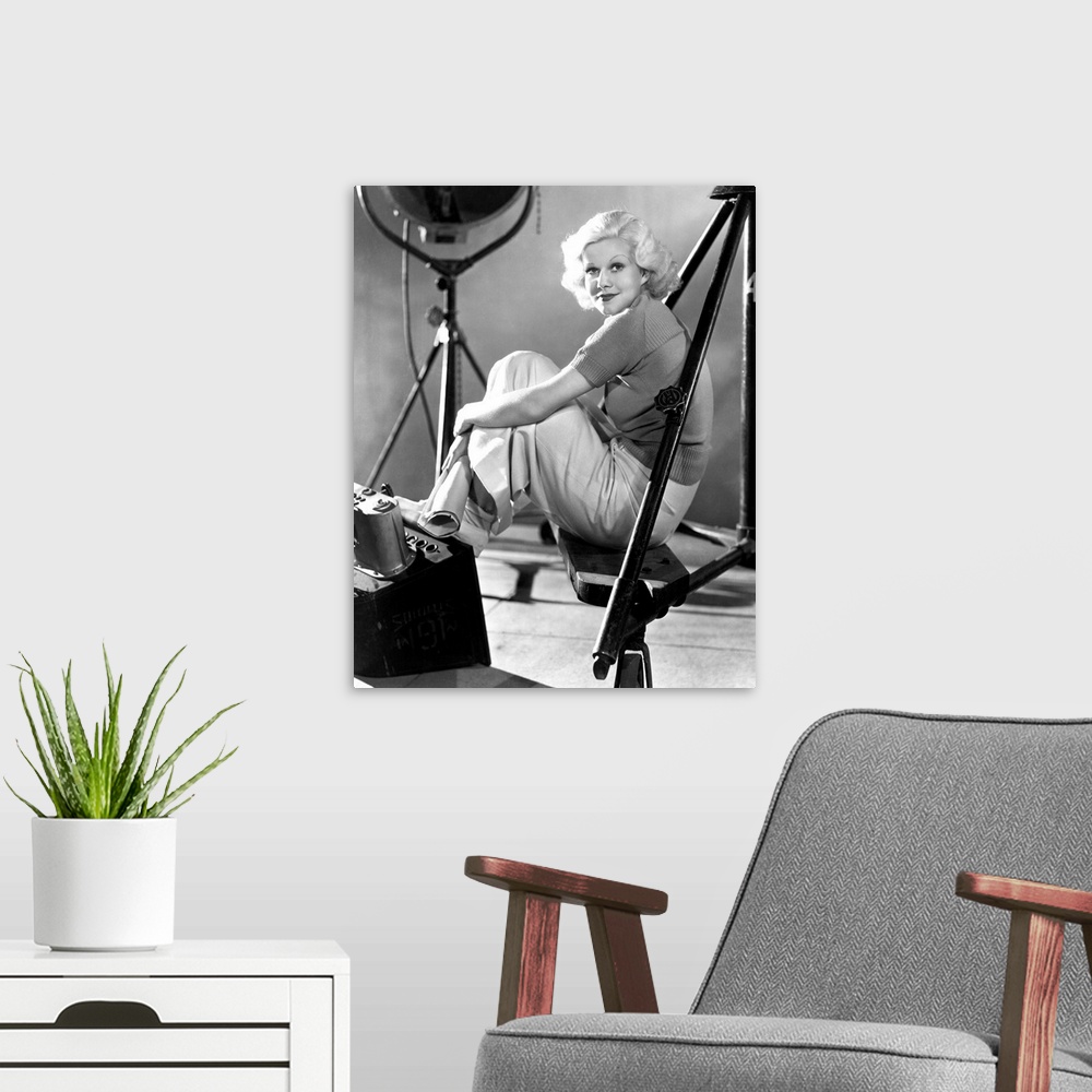 A modern room featuring Jean Harlow - Vintage Publicity Photo