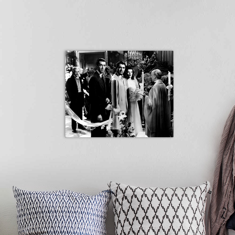 A bohemian room featuring John Halliday, James Stewart, The Philadelphia Story