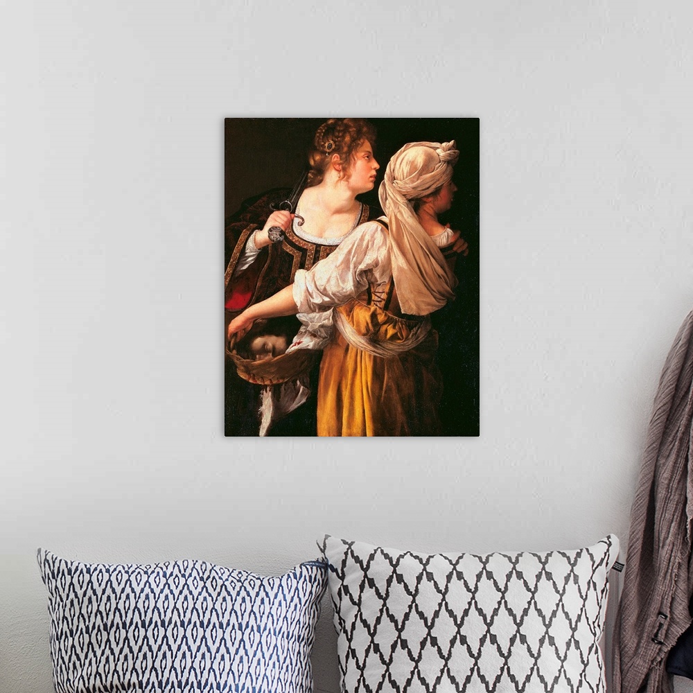 A bohemian room featuring Judith and her Maidservant (Judith with Holofernes head), by Artemisia Gentileschi, 1615 about, 1...