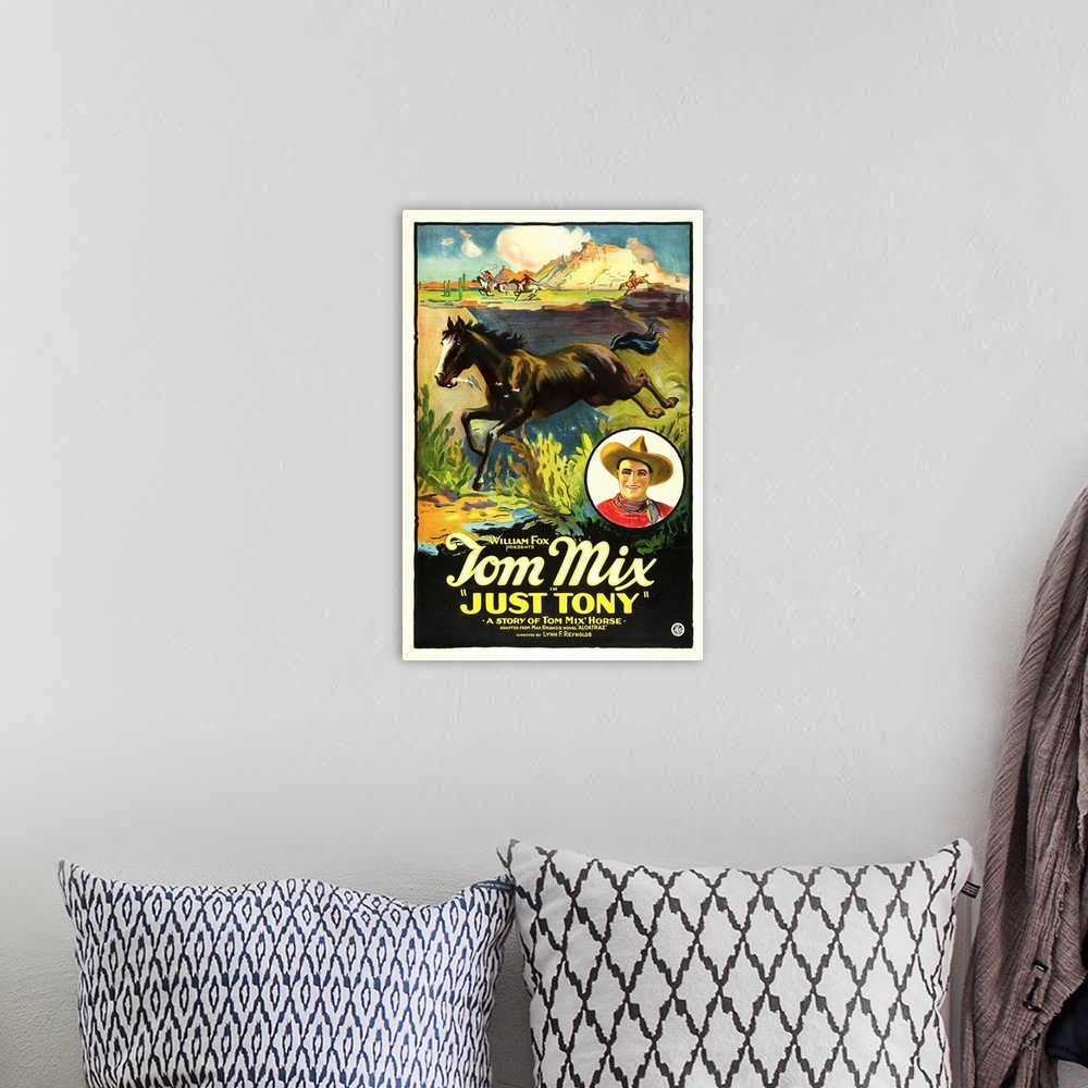 A bohemian room featuring Just Tony - Vintage Movie Poster
