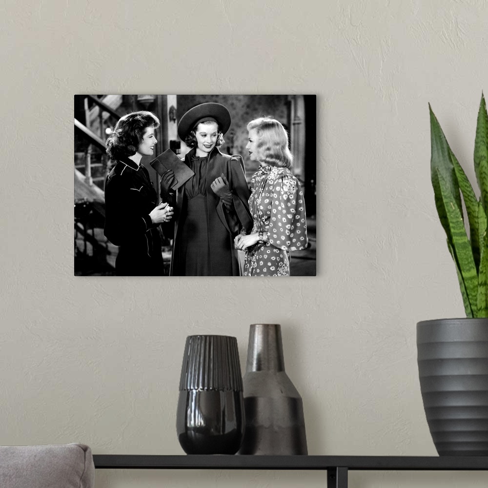 A modern room featuring Katharine Hepburn, Lucille Ball, Ginger Rogers, Stage Door