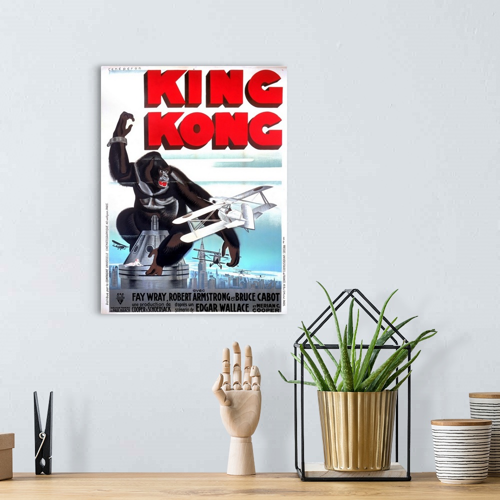 A bohemian room featuring King Kong, French Poster Art, 1933.