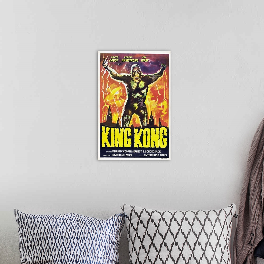 A bohemian room featuring King Kong, King Kong On Argentinean Poster Art, 1933.