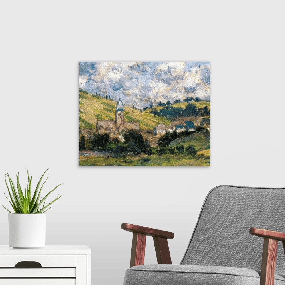A modern room featuring Landscape, Vetheuil