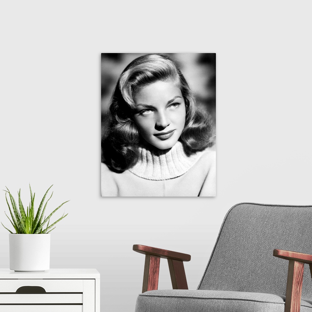 A modern room featuring Lauren Bacall - Vintage Publicity Photo, Late 1940s