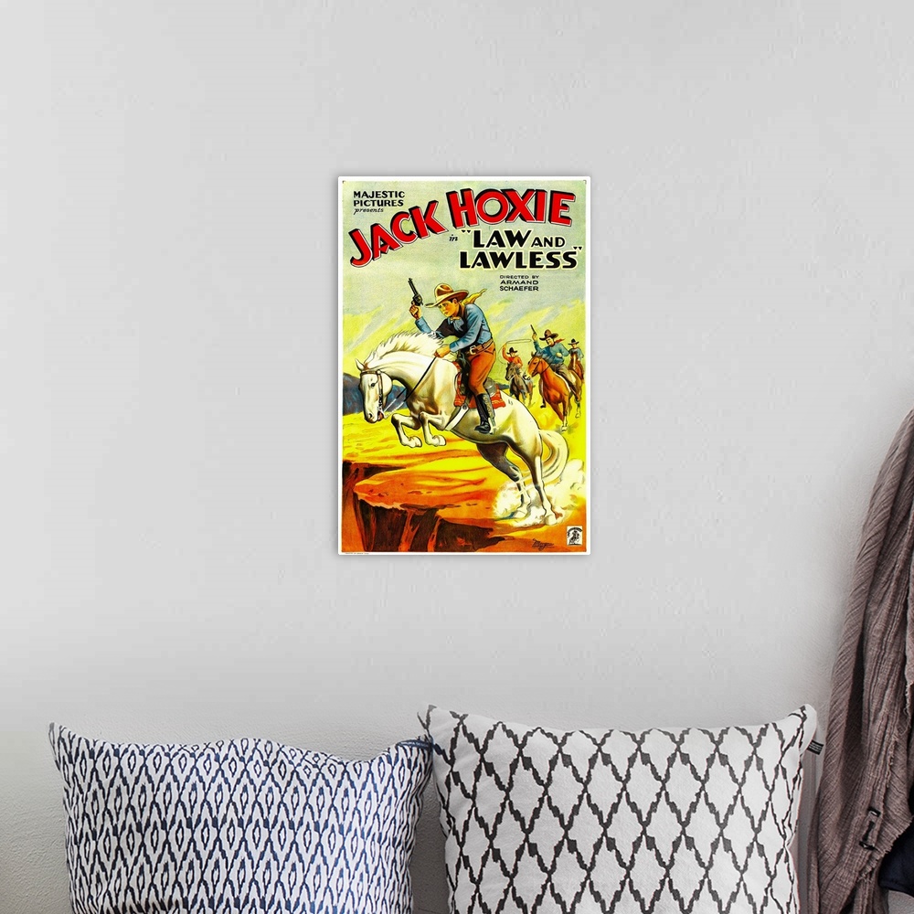 A bohemian room featuring Law and Lawless - Vintage Movie Poster