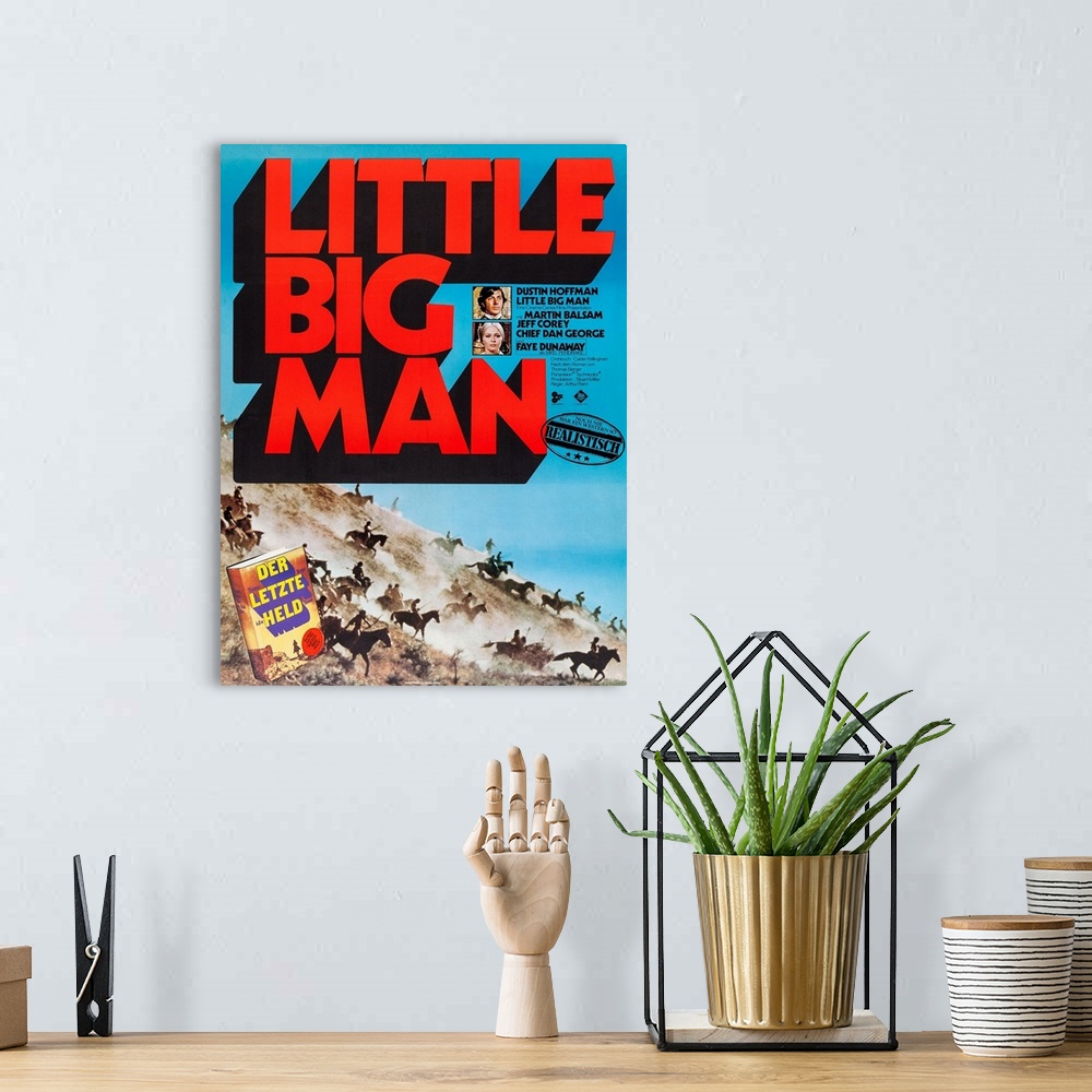 A bohemian room featuring Little Big Man, Dustin Hoffman, Faye Dunaway On German Poster Art, 1970